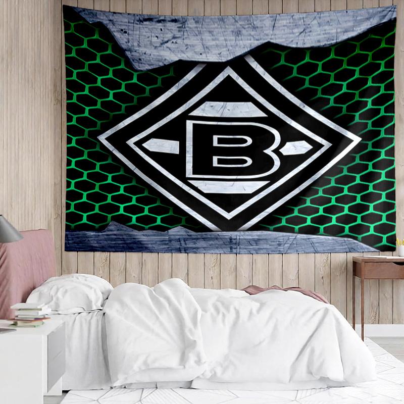 Borussia Mönchengladbach LOGO Tapestry for Bedroom Aesthetic Classroom Tapestries Wall Hanging for Living Room Dorm Office,Ideal Creative Gift