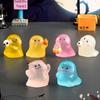 10Pcs Cartoon Ghost Figurines Miniatures Light In The Dark Ghost Statue  Car Accessories