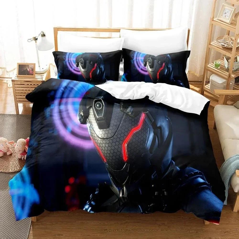 3D Game Bed Sheet Sets Exoprimal Bedding Set Printed Bed Set With Pillowcase Duvet Cover Soft Queen King Size Bedclothes Home