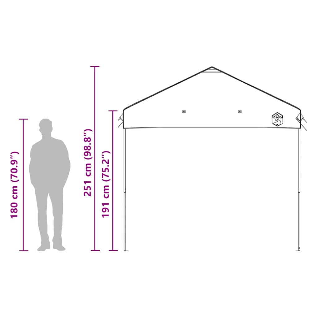 Pop up Gazebo Blue 243 x 243 x 251 cm Fabric