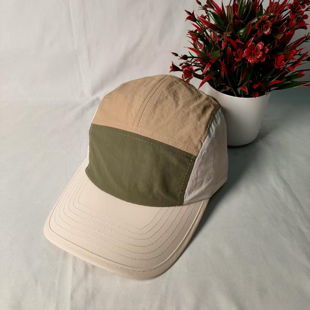 Color matching cap New spring and summer embroidery slightly curved baseball cap Outdoor hiking sun protection Quick drying men and women