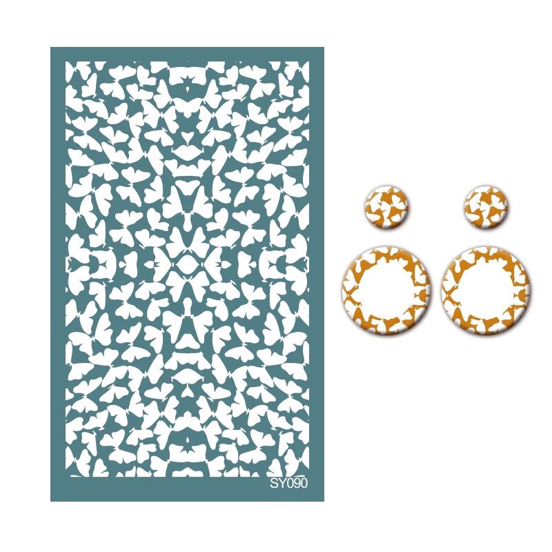 Полимерная глина Раскрашивание Шелкография Трафарет Многоразовый Линейный узор Печать Глиняные штампы DIY Серьги Изготовление ювелирных изделий Керамические инструменты