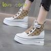 love ycodo Весенне-осенние модные повседневные ботильоны для женщин и девочек-студентов на толстой подошве