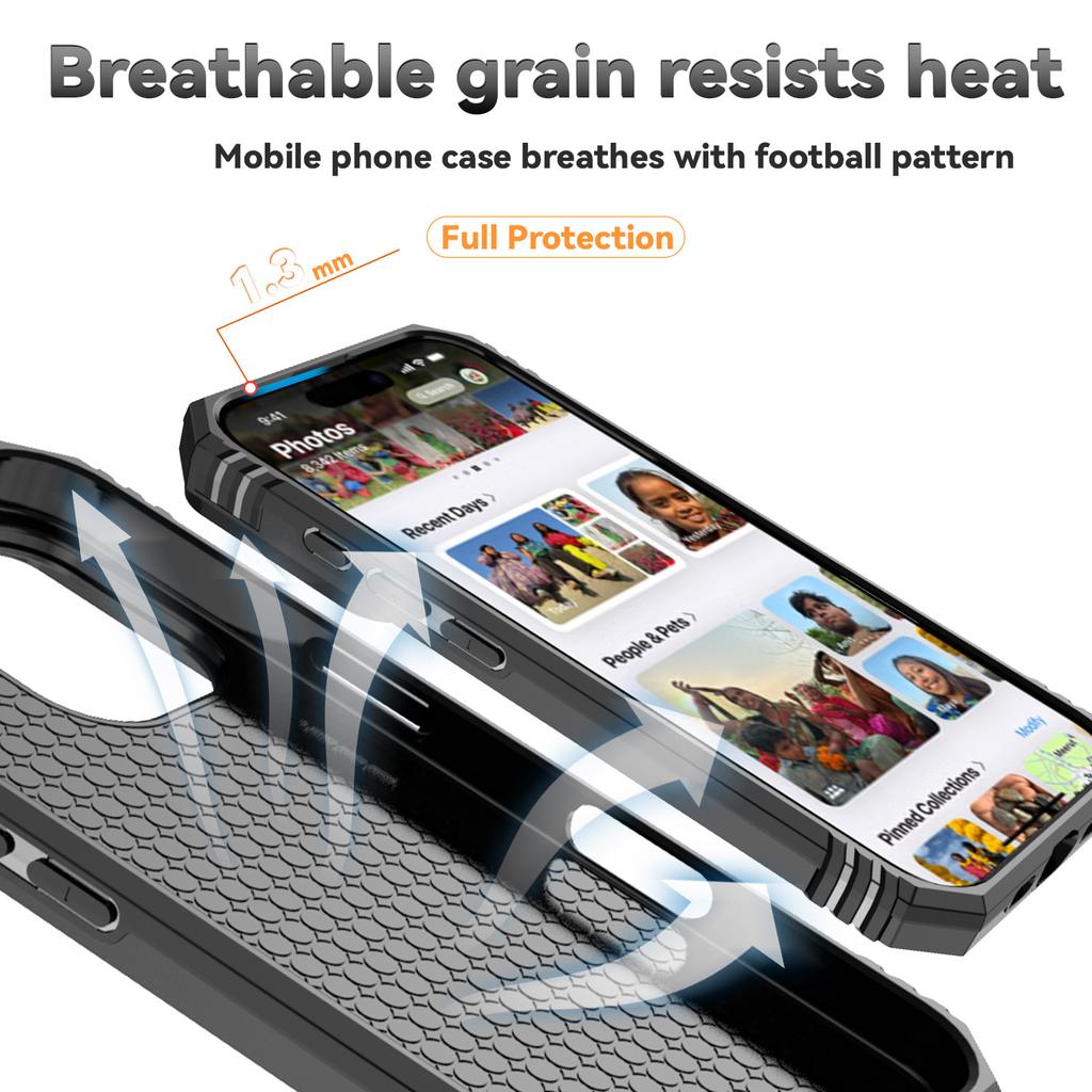 For iPhone 16 Case Ring Holder Kickstand Camshield PC+TPU Phone Cover