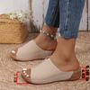 Fashion Summer Women's Platform Wedges Slippers 2024 Retro New Open Toe Casual Slip On Slides Shoes for Women Outdoor Women's Slippers