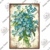 Putuo Decor Flower Vintage Tin Sign Plaque Metal  Retro Wall Art Poster for Garden Living Room Club Decoration