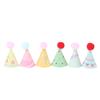 10Pcs/Set Diy Mini Hat Baking Cake Topper Baking Insert 1:12 Dollhouse Miniature Hat Bear Birthday Cap Hairball Christmas Hat Scene Decor Toy