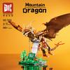 DK7055 Крутой Горный Дракон Фигурка из Строительных Блоков 3D Модель Собранные Кирпичики Игрушка Для Детей Подарок на Новый Год 886 шт.
