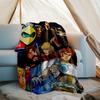 1pc UFO Robot Grendizer8 Theme Blanket - Digital Print, Polyester, Cozy for All Seasons, Perfect for Outdoor, Camping, and Travel