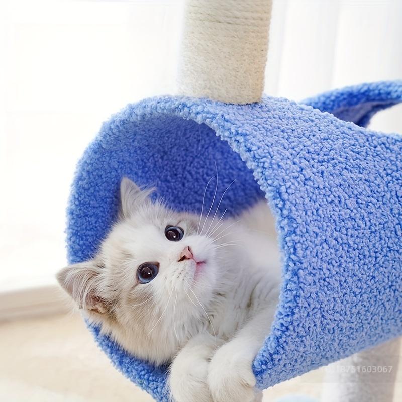 New Arrival Animal-Shaped Cat Climbing Tree with Sisal Scratching Posts, Soft Fleece Cat House for Playing and Sleeping