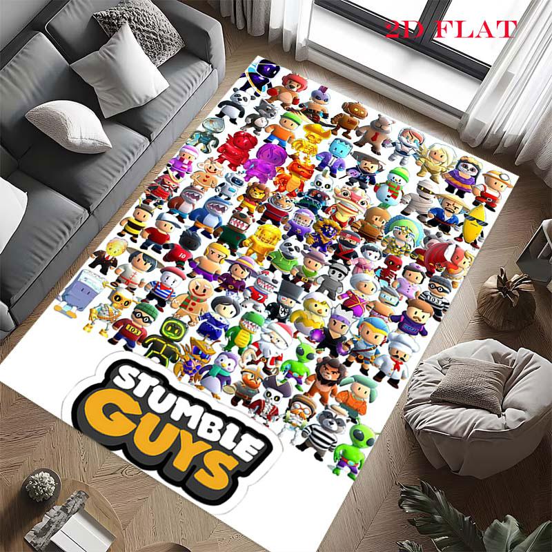 Stumble Guys Chaos Carpet Rug for Living Room Bedroom Home Sofa Decoration,Kids play Nonslip Floor Mat