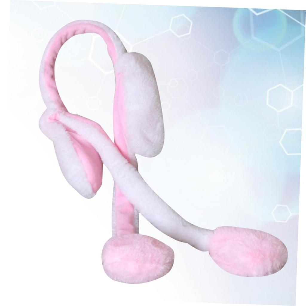 [minkissy] Детская шапка, Шапка с двигающимися ушками животных, Ободок для ушей, Поднимающиеся уши, Плюшевый кролик, Двигающиеся кроличьи уши, Забавный кроличий ободок, Плюшевый ободок,