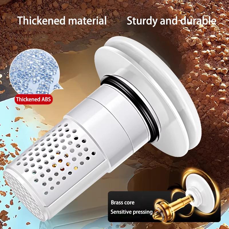 Ceramic Cover Basin Pop-up Drain Plug Press Type Anti-clog Sink Stopper Wash Basin Leak Proof Core Accessory