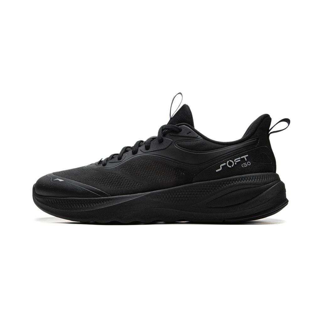 Li Ning Soft Go 2 V4 Comfortable Fashion Classic Slip Resistant Durable Lightweight Low Top Casual Shoes Men Sneaker Black AGLV091-2