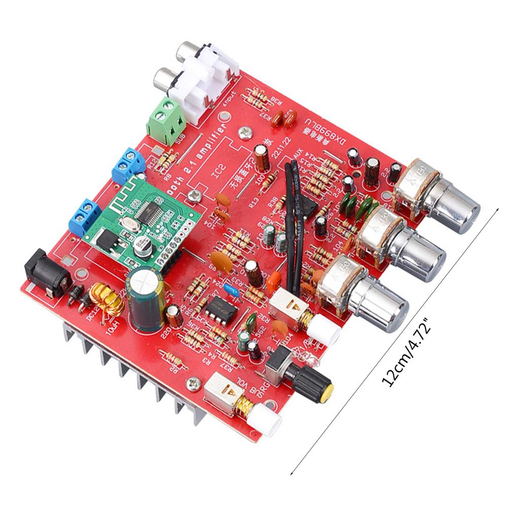 2.1-канальная цифровая плата усилителя, совместимая с Bluetooth, DC12-15V 80Wx3, цифровая плата аудиоусилителя