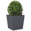 Vidaxl Donice Ogrodowe, Antracytowe, 2 Szt., 50X50X50 Cm, Stal