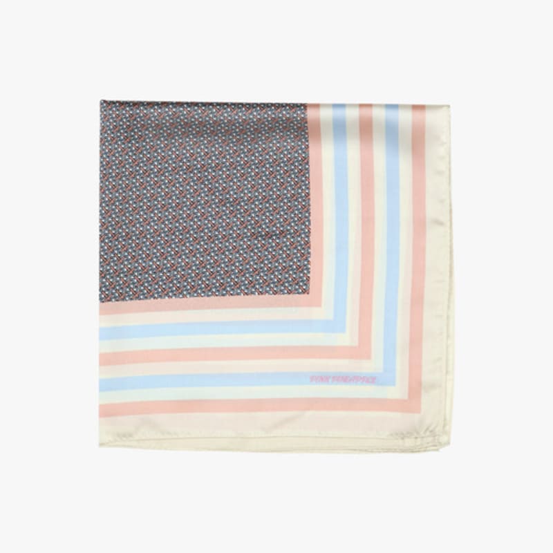 PINK PINEAPPLE PASTEL CLOVER SCARF_PINK