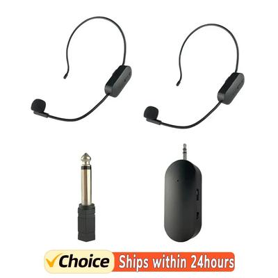 2.4G Наголовной Беспроводной Микрофонный Набор Для Bluetooth-совместимого Аудио, Сценического Выступления, Преподавания, Тура, Усилительное Устройство