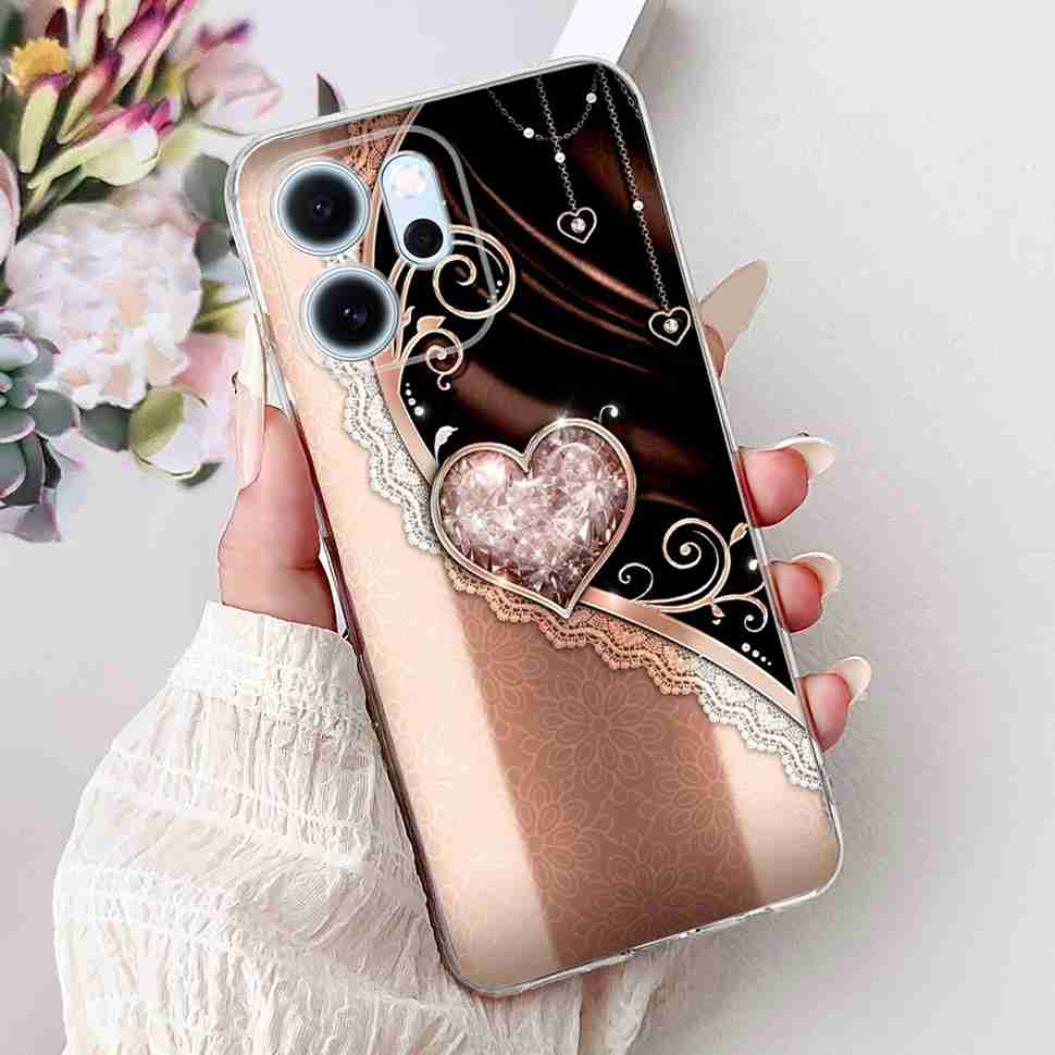 For Oppo Reno14 F 5G CPH27436.57" Case Colorful Butterfly Flowers TPU Soft Silicone Cover For Oppo Reno 14 F RENO14F Phone Cases