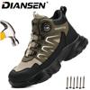 Men High Top Slip Resistant Safety Shoes Soft Work Sneakers Anti-smash Anti-Puncture Work Shoes for Hiking Boots Industrial Shoe