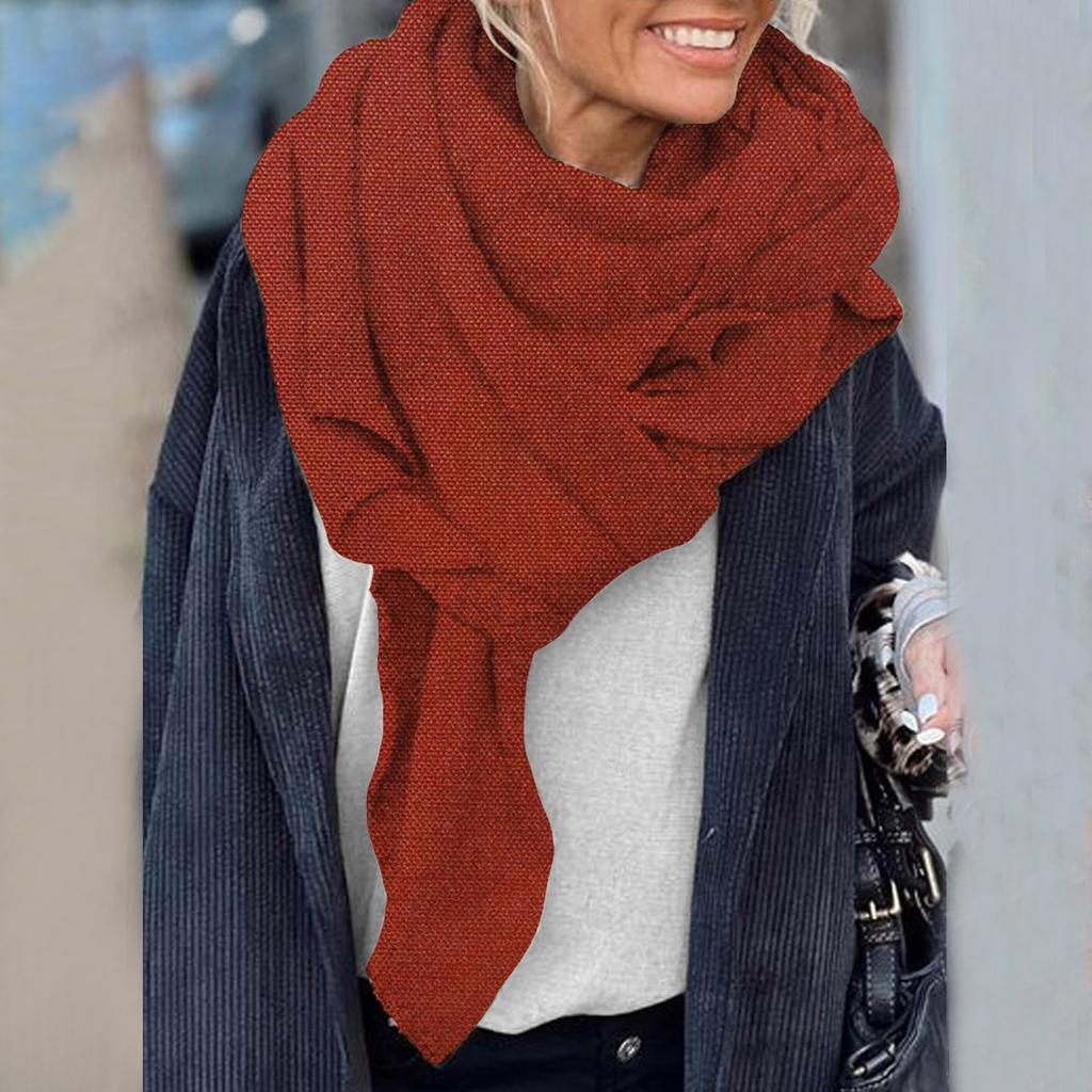 Women's Plaid Scarf Warm Thickening Trend Scarf Shawl Cape