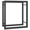 VidaXL Firewood Rack Matte Black 50x28x56 Cm Steel 350304