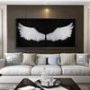 Golden Angel Wings Canvas Art Posters and Prints Abstract Fashion Luxury Art Pictures Black and White Art Paintings Home Decor