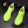 Новые трендовые мужские повседневные лоферы белого и зеленого цвета, туфли на плоской платформе, мокасины, мужские кроссовки в стиле хип-хоп для веб-знаменитостей