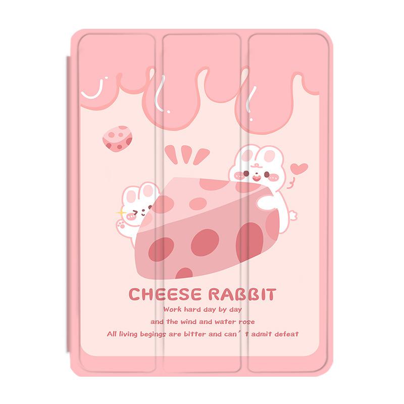 Protective Case for Apple iPad Pro 10.2, Air 11, Mini 6 & More, Cheese Bear Design - Durable Tablet Cover for 10th Gen Devices.