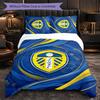 Футбольный комплект постельного белья Leeds United из 3 предметов Мягкий пододеяльник с наволочками Набивной комплект для декора спальни для дома