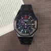 Casio Мужские часы с ЖК-дисплеем и аналоговым двойным дисплеем, серия 44 мм, черные, GA-2100SKE-7A(Watch3--)