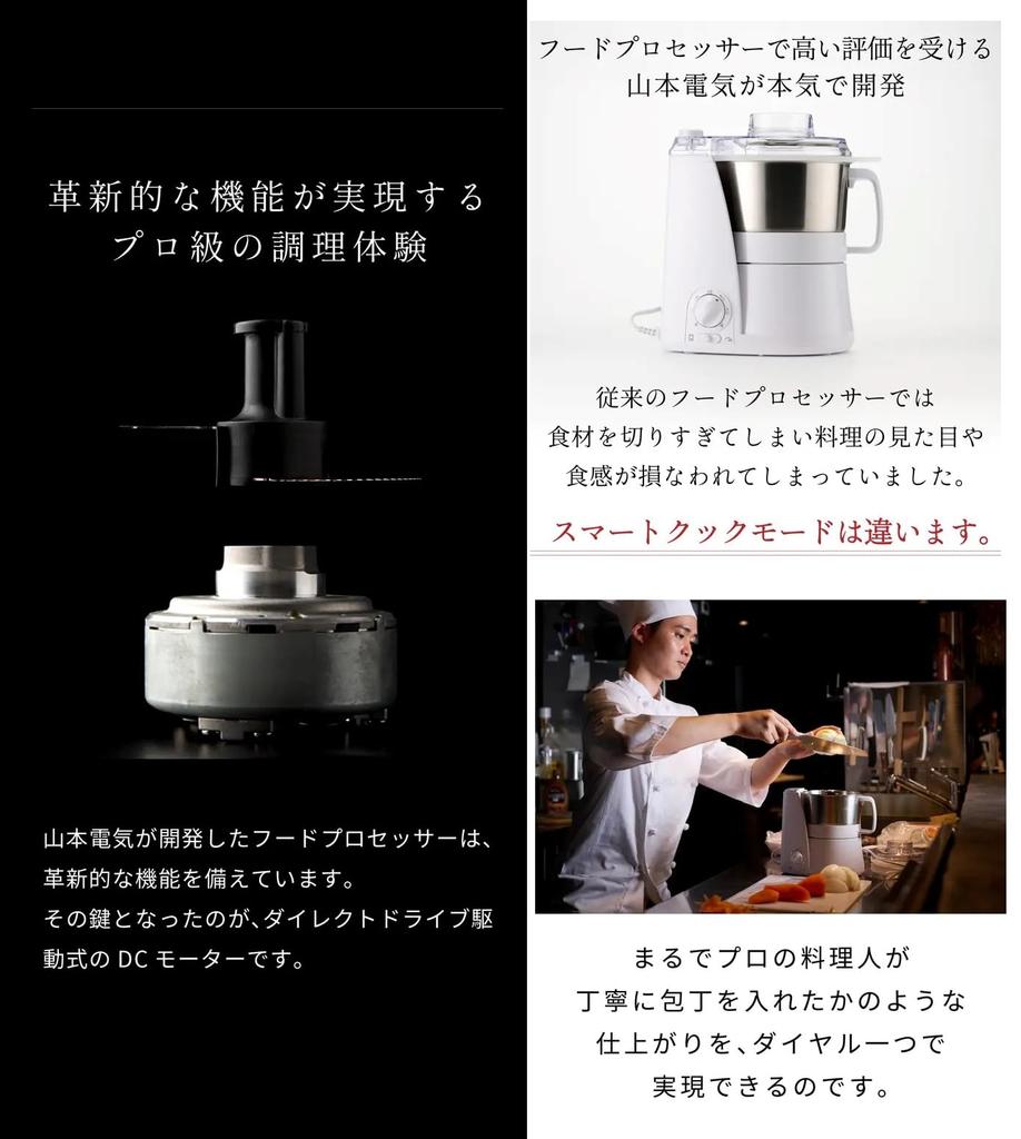 YAMAMOTO Yamamoto Electric Food Processor Mixer Master Cut White Multi-Speed (Plus) YE-MM24A-WH