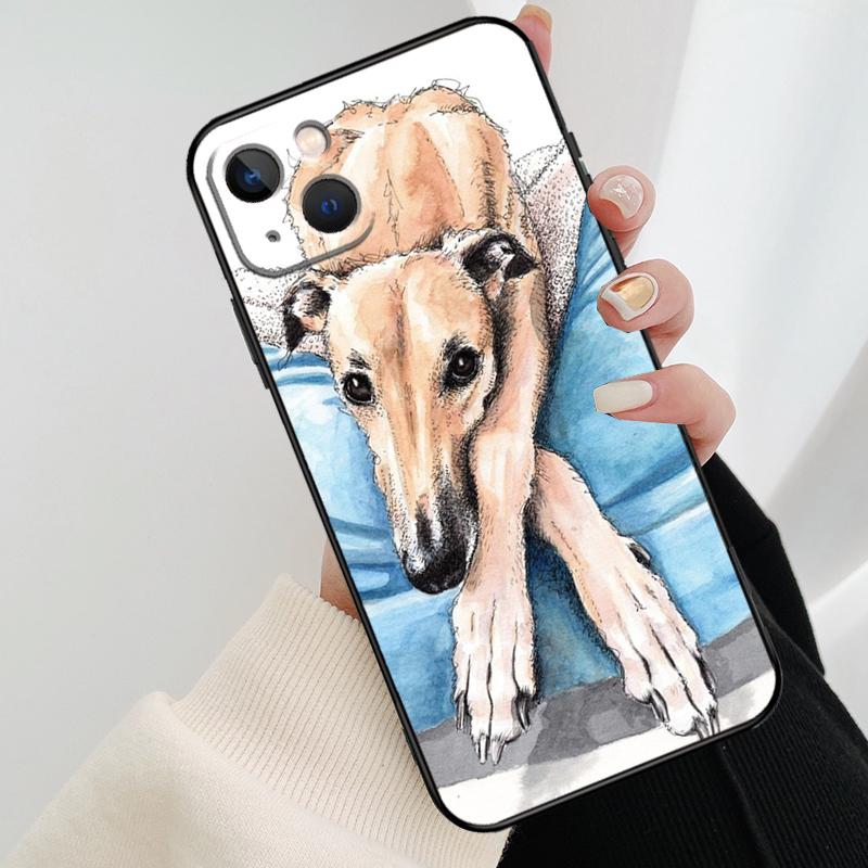 Greyhound Phone Case For iPhone 11 12 13 14 15 16 Pro Max Mini X XR XS Max Plus Cover Funda