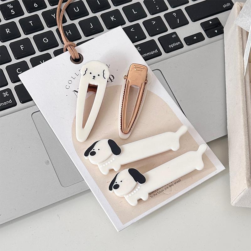 Милая мультяшная собака акриловая заколка для волос для женщин и девочек заколки для волос с животными индивидуальные милые заколки челки заколки аксессуары для волос