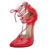 Cross Tied 16cm Heels Roman Women Shoes Fashion Thin with Sandals Big Size Shoes 47 Evening Model Nightclub WZ