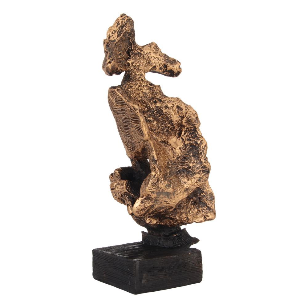 17 x 7.5 x 6cm Silence Is Gold Statue Antique Finish Silence Is Gold Figurine Home Decor