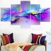 5 Pieces Wall Art Canvas Painting Abstract Poster Colorful Mountain Ice Ridge Modern Home Living Room Modular Picture Decoration