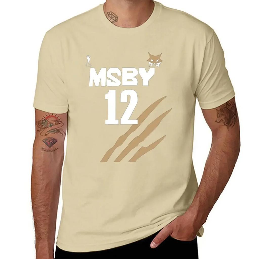 Bokuto Koutarou Jersey - Haikyuu!! MSBY Black Jackals Wing Spiker, No. 12 T-Shirt Short sleeve tee black t-shirts for men