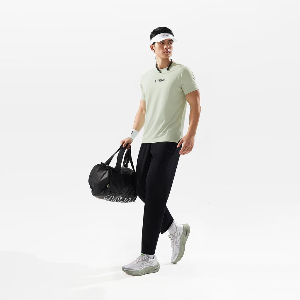 Li Ning Серия для фитнеса Ветрозащитные Водоотталкивающие Логотип Повседневные Брюки Мужские брюки AYKW067-1