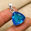 Blue Topaz Gemstone Handmade 925 Sterling Silver Jewelry Pendant For Engagement Gift