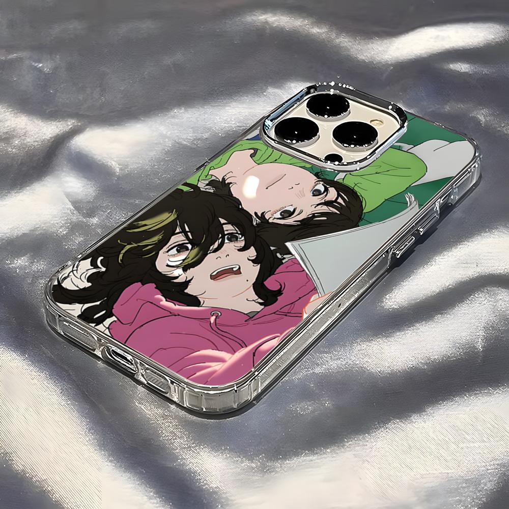 Чехол для телефона в стиле аниме Look Back для iPhone 17 Pro Max 16 15 14 Pro Max iPhone 13 Pro Max 11 Plus Прозрачная крышка