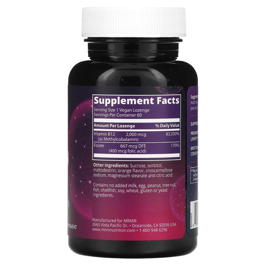 Nutrition, Vitamin B-12, Veggie Lozenges Tablets 60 Tablets