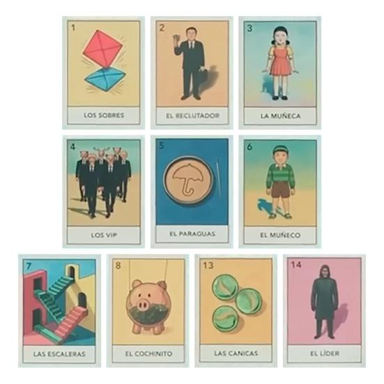 Набор реквизита для корейской традиционной игры Карты Спинеры Забавный реквизит Коллекционный Кальмар Вечеринки Подарки для фанатов