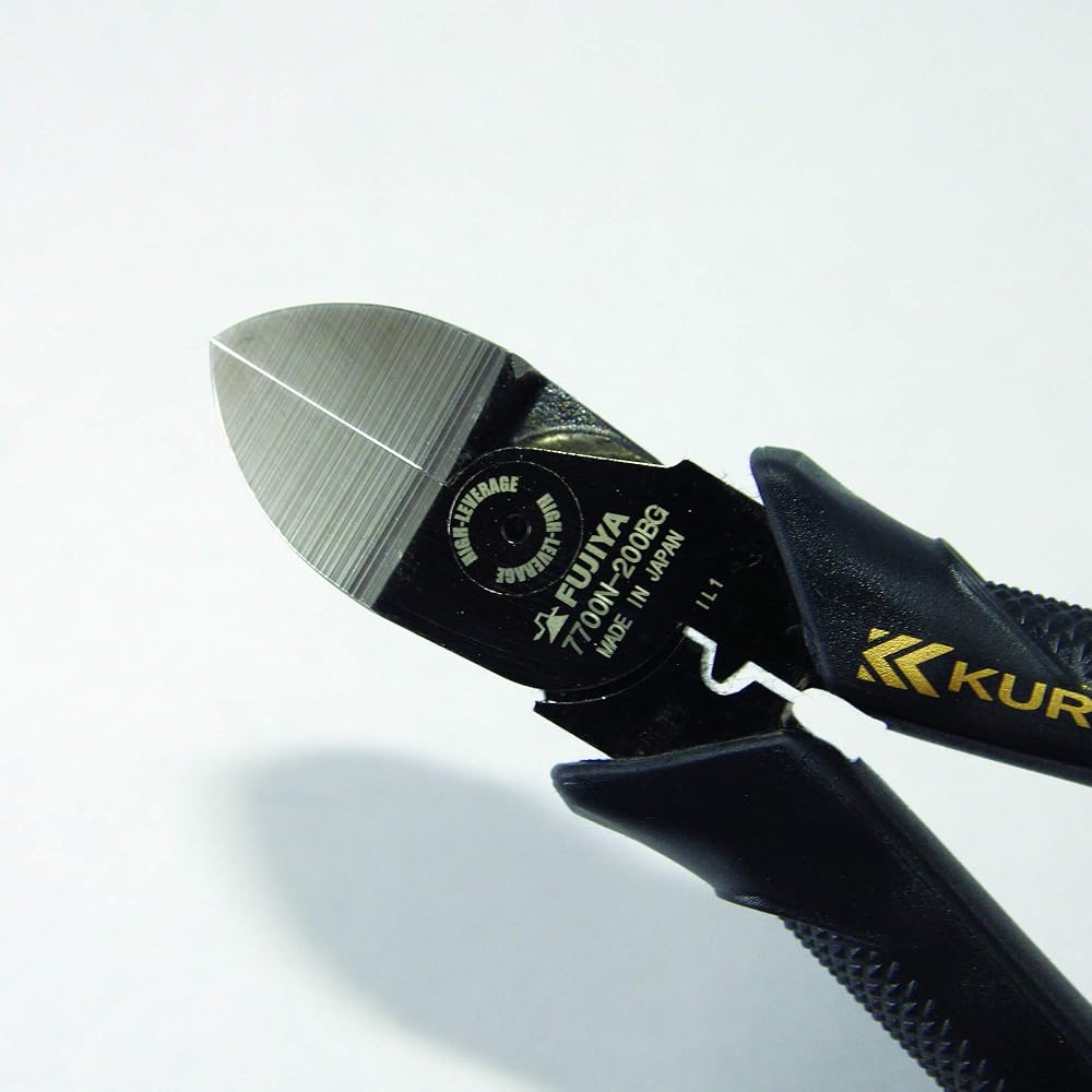 Fujiya (Fujiya) Electrician Meijin Eccentric Thin Blade Nipper 7700N-200BG 200mm Black Gold Eccen...