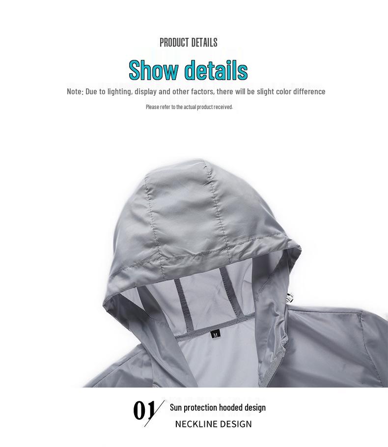 Мужская легкая куртка из ледяного шелка для защиты от солнца - Дышащая, модная, свободного кроя для активного отдыха и рыбалки