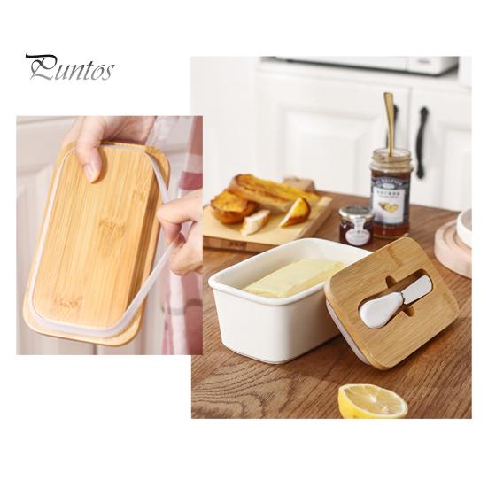 Керамическая масленка с резаком и крышкой, герметичный контейнер для хранения масла для сохранения свежести, многоцелевая форма для масла для выпечки