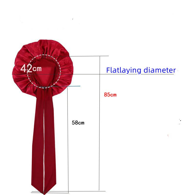 Атласный шелковый ночной чепчик для волос  Регулируемая завязка  Чепчик для сна для женщин мужчин унисекс защитный головной убор