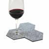 Versatile And Stylish Pack Of 6 Felt Fabric Hexagon Cup Mat Drink Coasters For Any Beverage