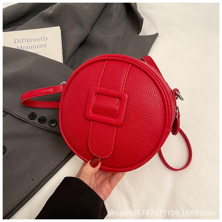 Niche Design Bag 2025 New Women's Summer Popular Versatile Messenger Bag Fashion Handbag Foreign Style Small Round Bag