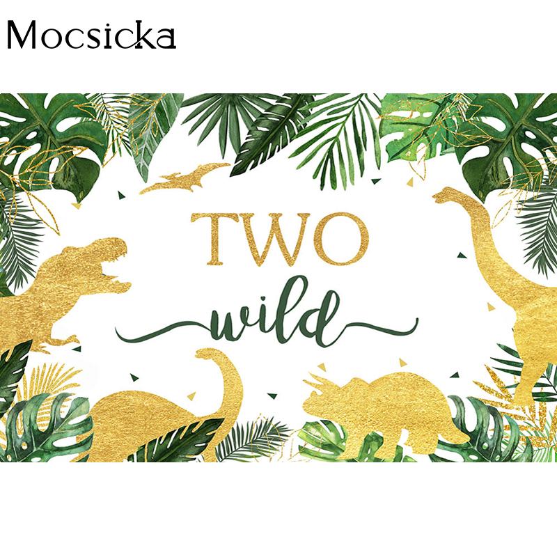Mocsicka 2nd Birthday Party Photography Background Wild Animal Decoration Studio Props Child Portrait Photo Backdrop Banner